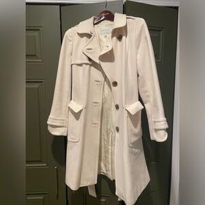 Banana Republic Cream Wool Coat